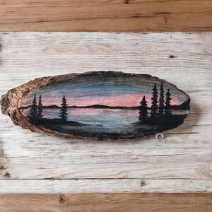 808 beads Double sided HandPainted Wood Slice art